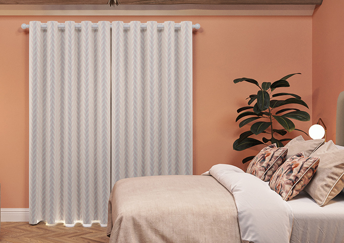 Chevron Stripe, Blush - Made to Measure Curtains - Image 7